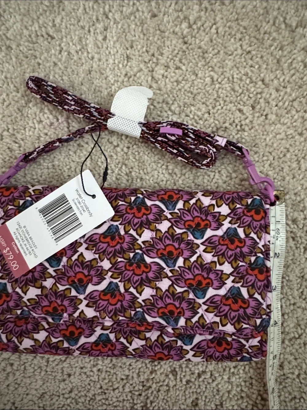Vera Bradley wallet crossbody Scaevola  Fan & Bag Charm for Airpods - Picture 8 of 11